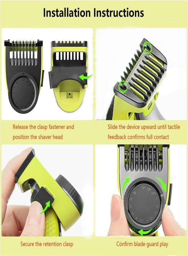 AzulySlec Guards and Combs Set For Oneblade, 14 Adjustable Lengths (0.4-10mm) Guards and Combs Set, Compatible for OneBlade QP2520/2530/2620/2630, At-Home Barber Trimming Accessories - Image 4